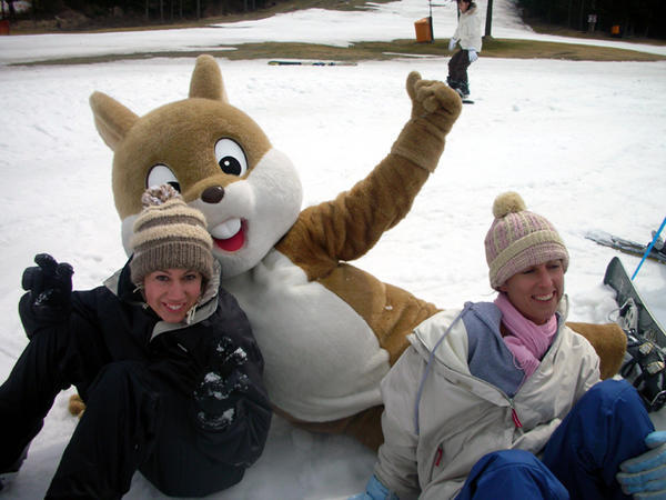 the squirrel was a fantastic snowboarder too!