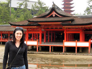 Itsukushima Shrine and Pagoda in the background