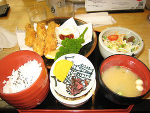 My lunch! Miyajima is also famous for oysters . 