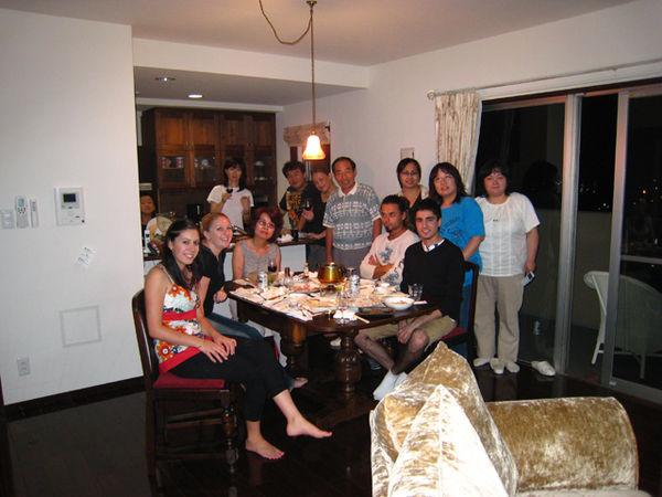 Kindy staff and us at Tomoko's new appartment