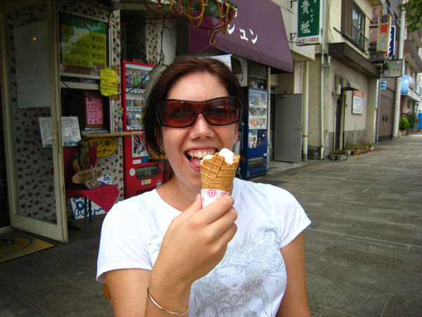 Definitely enjoying my icecream!