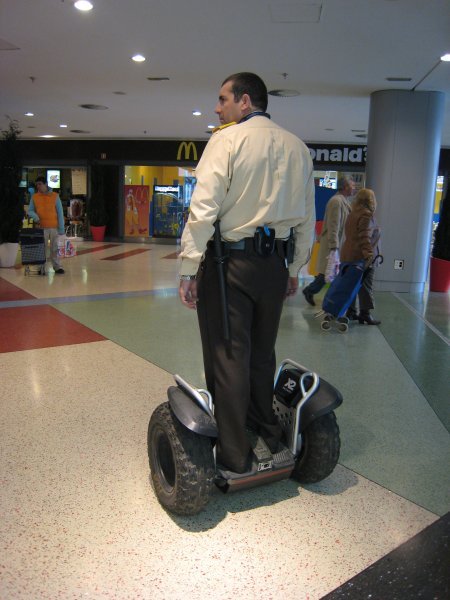 Security guard in the shopping centre