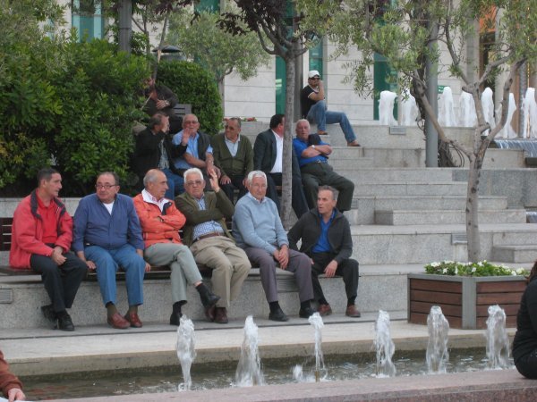 Old men in the square
