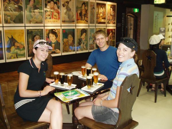 Sampling more beer at the Sapporo Museum
