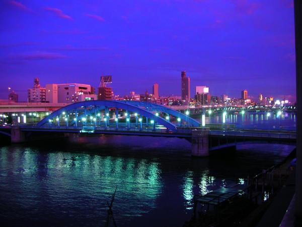 Sumida River at night