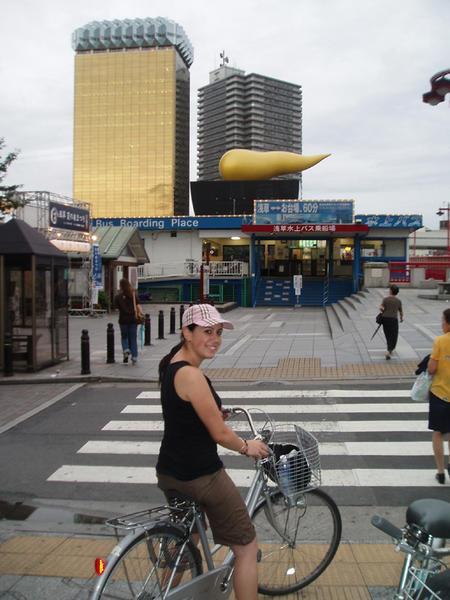 Me on my bike in Asakusa