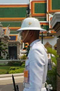 Wachsoldat im Grand Palace Bangkok