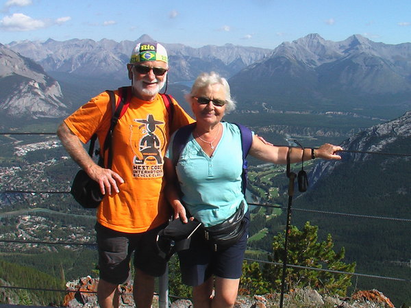 AB & DS on Sulpher Mountain Banff