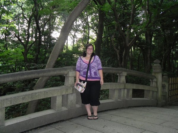 Me on a bridge at Meiji Jingu