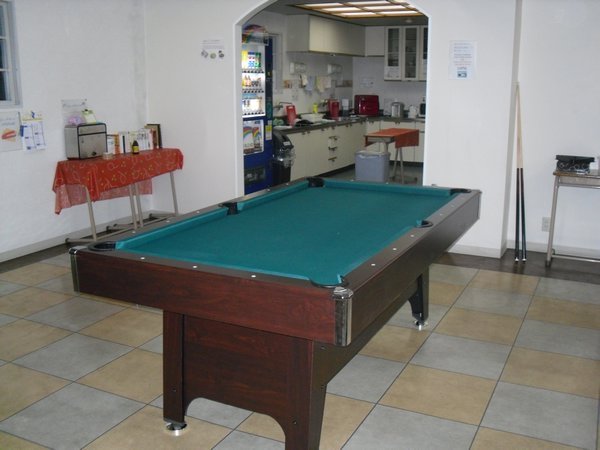 Pool Table in kitchen area