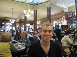 Mike in Cafe Tortoni