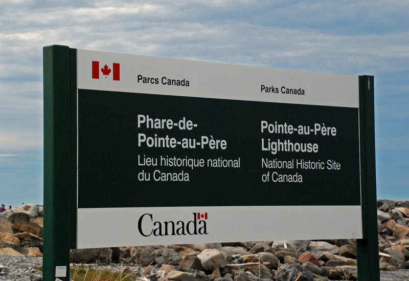 1-Pointe-au-Pere Lighthouse sign
