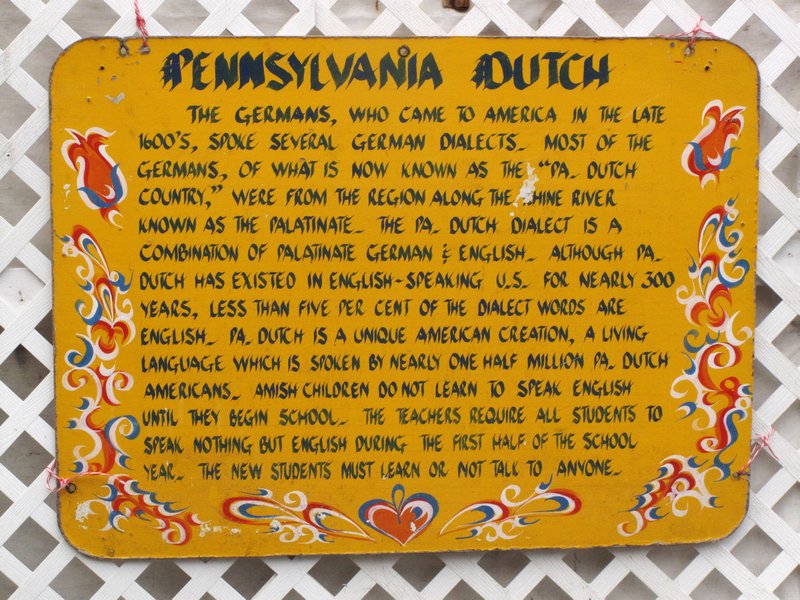 Pennsylvania Dutch sign