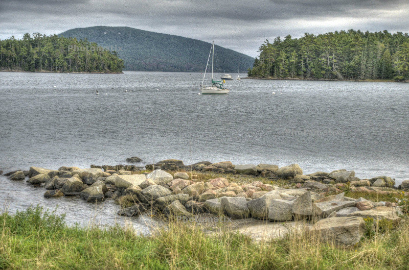 landscape with sailboat