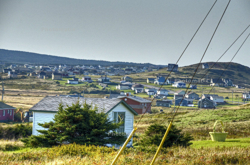 field of houses