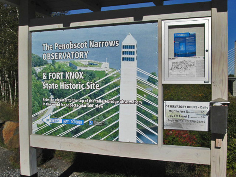sign of Penobscot Narrows Observatory