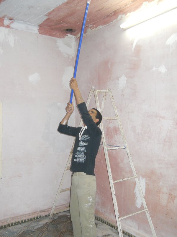Said painting the ceiling