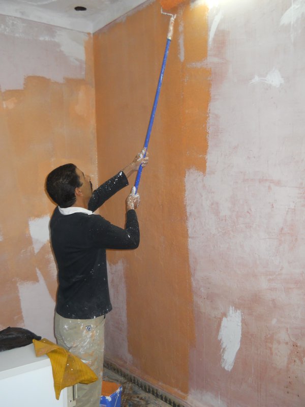 Said painting the walls