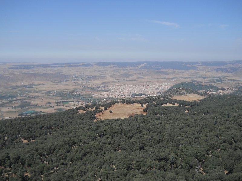 view of Azrou from cliff