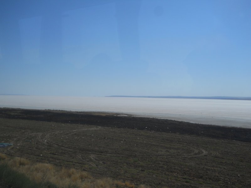 huge salt lake we passed after leaving Ankara