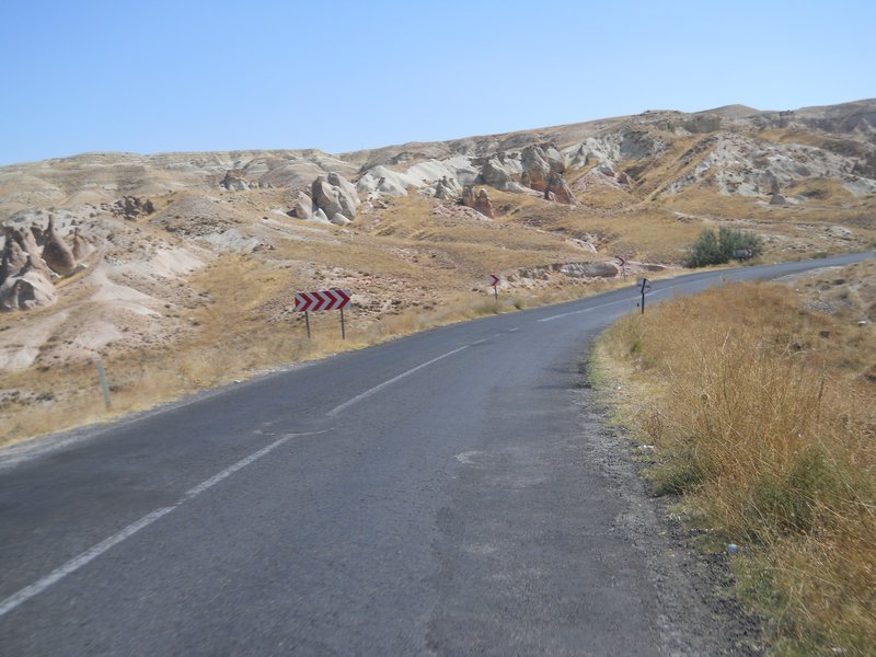 view of road from bike