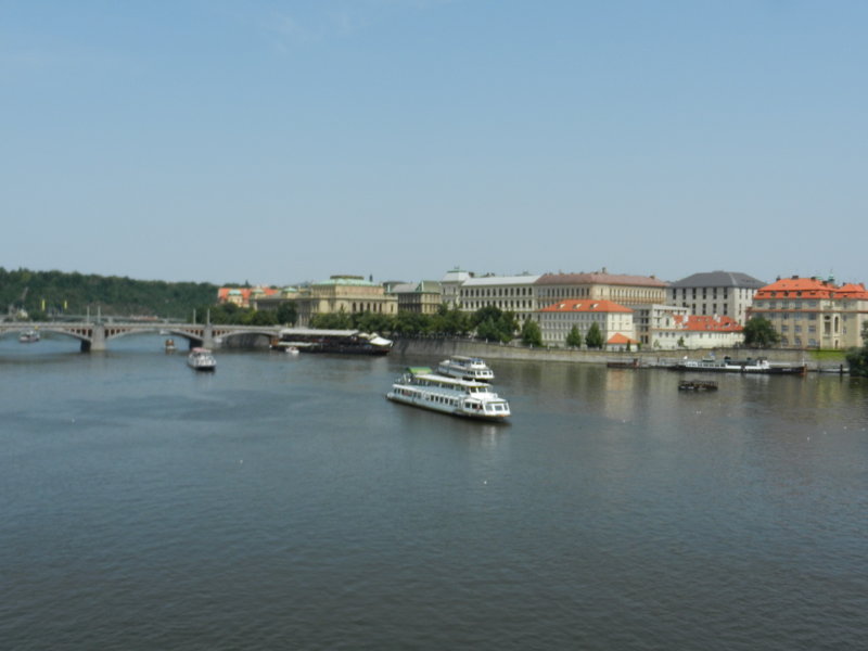 boat traffic on Vitava river