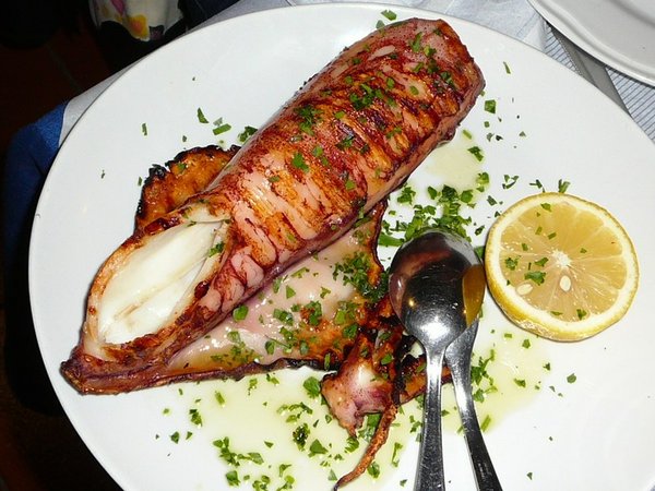 grilled calamari