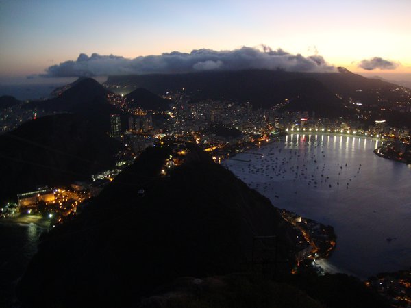 Night falling over Rio