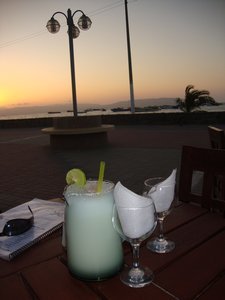 Pisco Sours at sunset