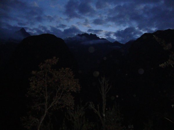 Morning view on climb to Machu Picchu - Day 4