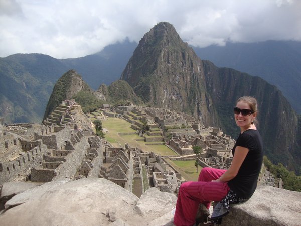 Deb admiring Machu Picchu