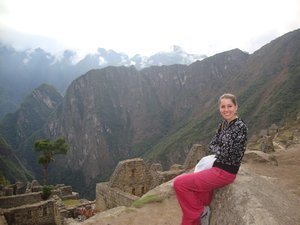 Deb taking in the view at Machu Picchu