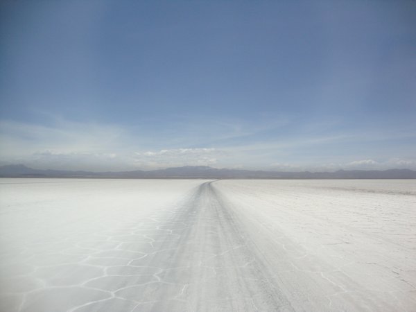 Our road on the Salar