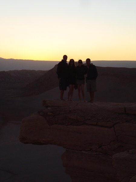 Deb and I with Rorie and Emer at Valle de la Luna