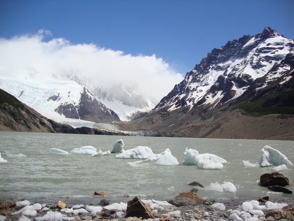Ice bergs on Laguna Torre