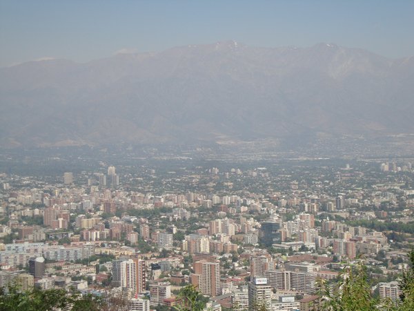 Santiago at the foot of the Andes