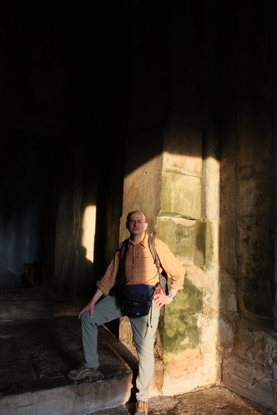 Walter at Sunrise in Angkor Wat