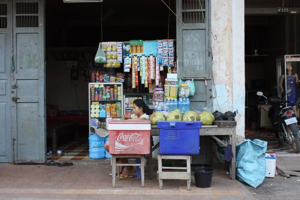 Street seller in Battambang