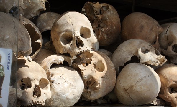 Skulls at the The Killing Fields