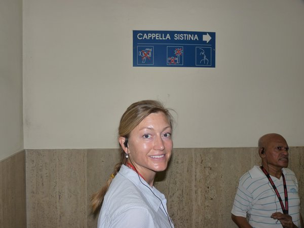 Just before entering the Sistine Chapel