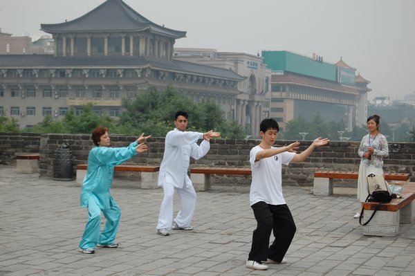 Tai Chi on top of the City Wall