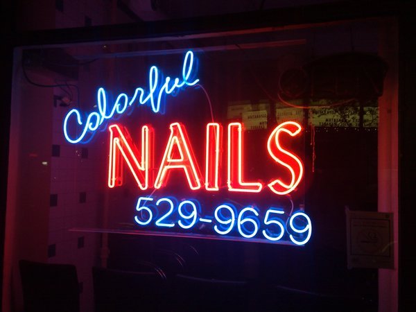 we had our nails done here