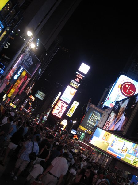 Times Square at Midnight...Crazy