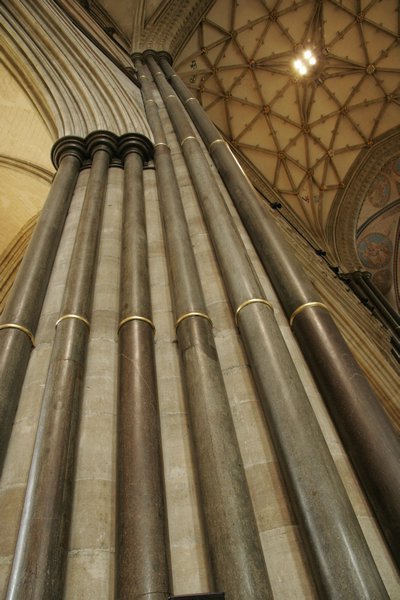 Salisbury Cathedral - crumbling columns