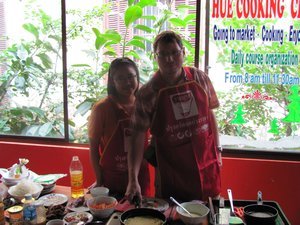 Ich mit meiner vietnamesischen Kochlehrerin