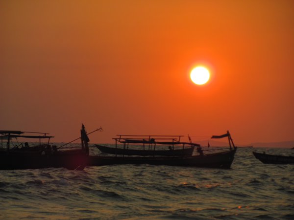 Sonnenuntergang am Strand von Sihanoukville