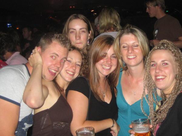 Rob, me, Rachel, Han, Katie and Mieke on our first night in QT
