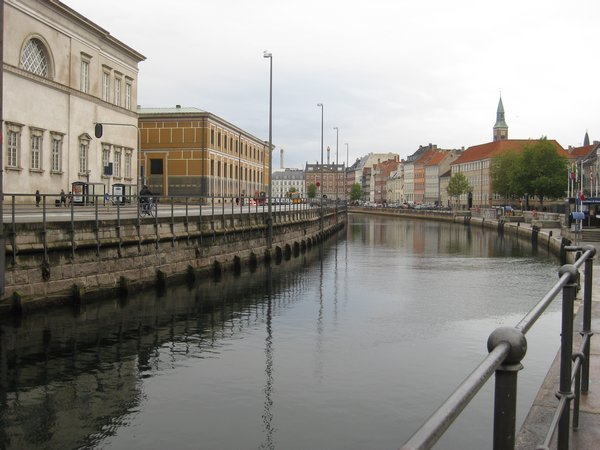 Canal in Copenhagen- the Castle complex starts on the left