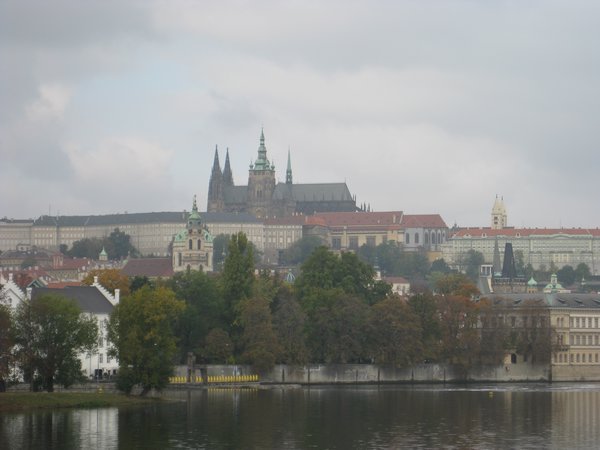Prague- Castle view over the river Mosel