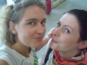 Iwona and me on the airport